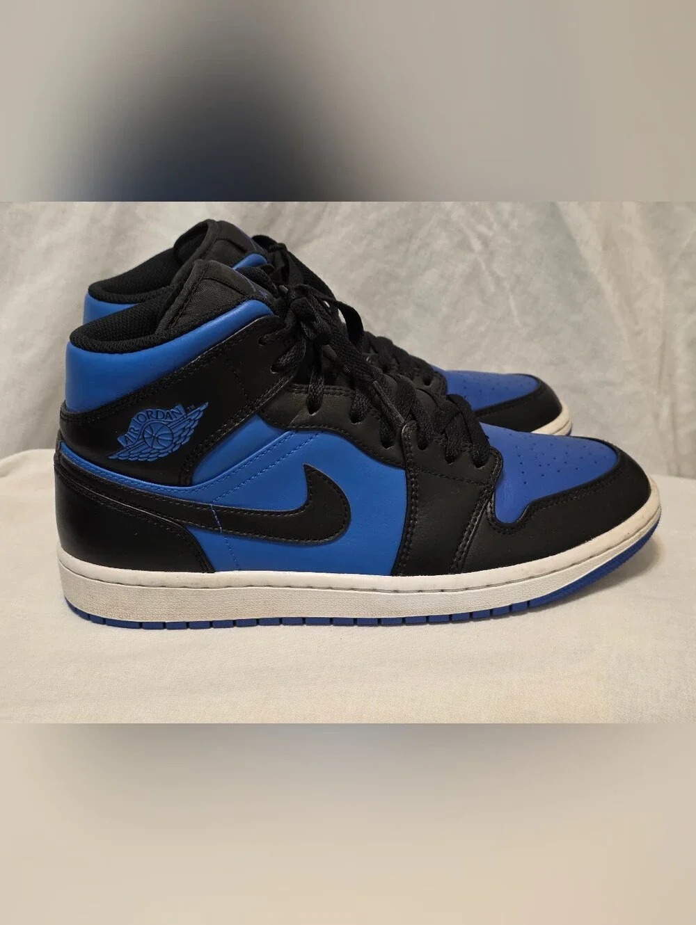 Nike Air Jordan 1 Mid Black Royal Blue White DQ8426-042 Mens Sz 8